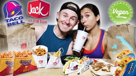 Our Vegan Fast Food Feast Jack In The Box And Taco Bell Youtube