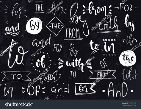 Hand Drawn Illustration Vector Ampersands Catchwords Stock Vector