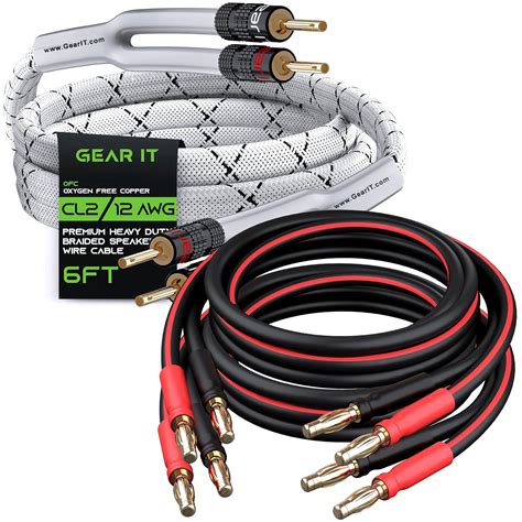 Amazon Gearit X Ft Awg Y Speaker Wire X Ft Awg Braided Y