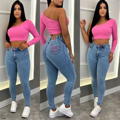 Calça Jeans Pimenta Doce Original Promocional Cintura Alta Shopee Brasil