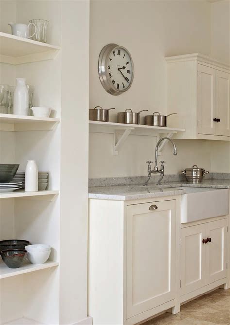 Elegant Farrow And Ball Kitchen With Classic White Cabinets