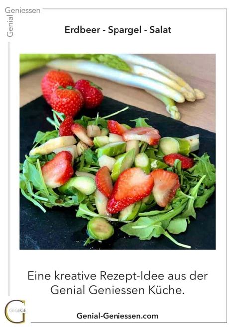 Erdbeer Spargel Salat Rezept Sammelkarte Genial Geniessen