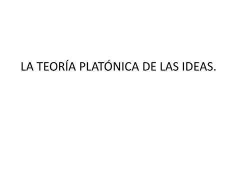 La Teor A Plat Nica De Las Ideas Ppt Descargar