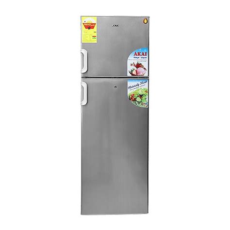 Akai Fridge Double Door 295l Silver Grey