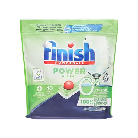 Viên rửa bát chén hữu cơ Finish All in 1 max ECO 0 size 70 40 viên an