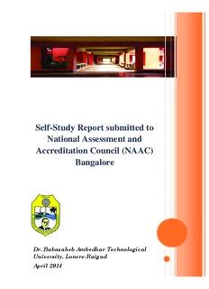 Self Study Report Dr Babasaheb Ambedkar Technological Pdf