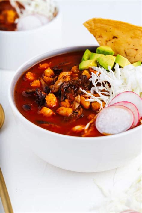 Flavor Packed Vegetarian Pozole Rojo