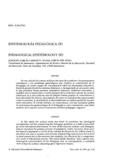 PDF Epistemología pedagógica II Gestión del Repositorio de