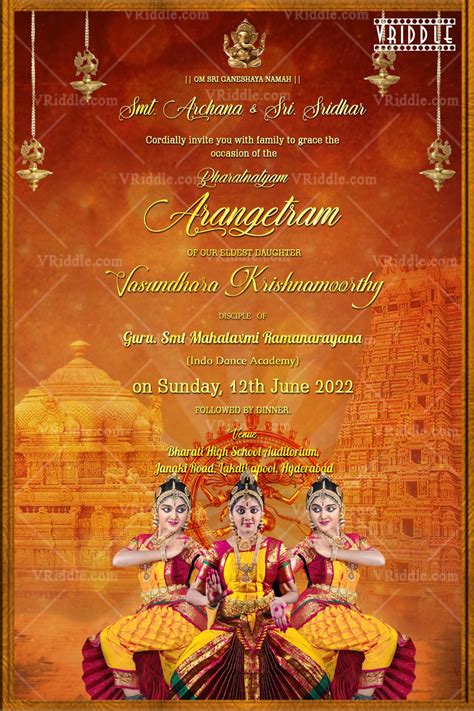 Arangetram Invitation Cards Hyderabad Infoupdate Org