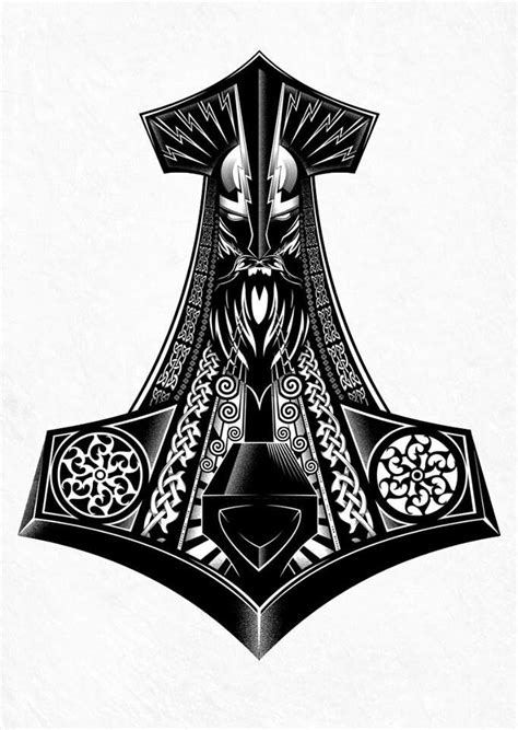 Thors Hammer Thor Hammer Tattoo Norse Tattoo Mjolnir Tattoo