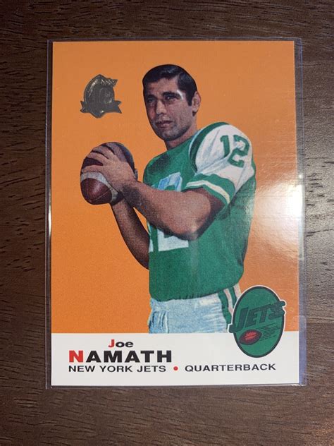 Topps Football Joe Namath Reprint Th Anniversary