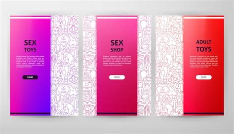 Premium Vector Sex Toys Brochure Web Design Vector Illustration Of Outline Website Banner