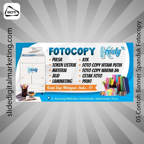 Contoh Spanduk Usaha Fotocopy Desain Banner Kekinian Themelower