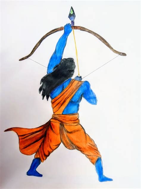 Lord Ram drawing | Colorful drawings, Drawings, Painting