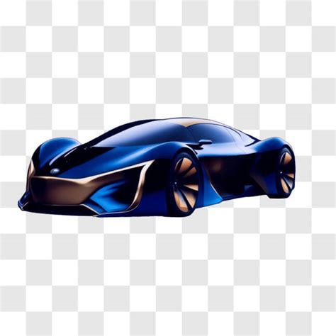 Download Blue Futuristic Car Floating In Space Png Online Creative