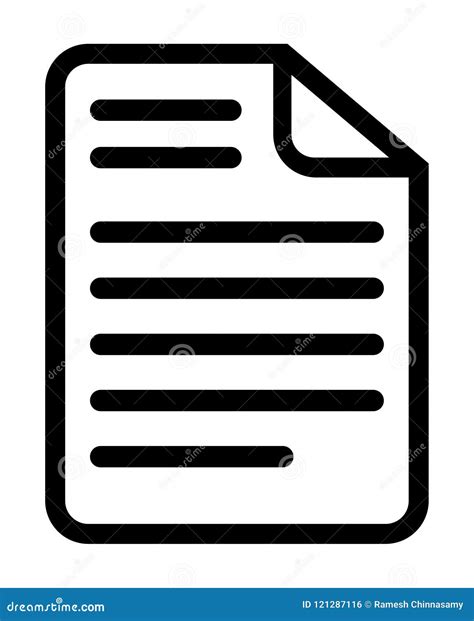 Icono Del Fichero De Documento Ilustración Del Vector Ilustración De