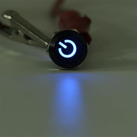 12v 4 Pin 12mm Led Metal Push Button Momentary Power Switch Waterproof Sale Sold