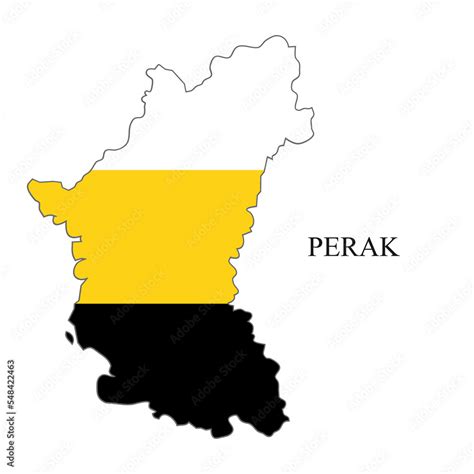 Perak map vector illustration. Malaysian city. State in Malaysia Stock ...