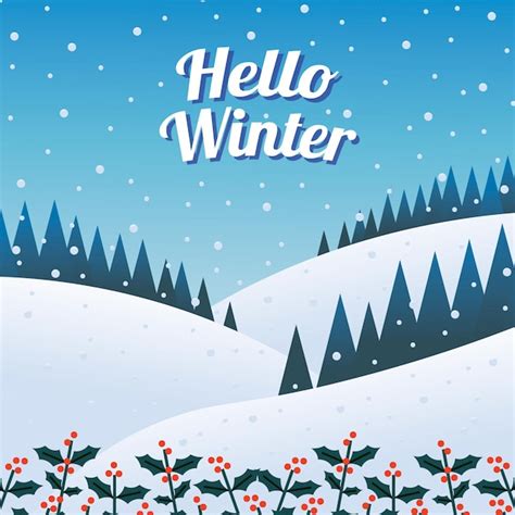 Free Vector Flat Winter Background