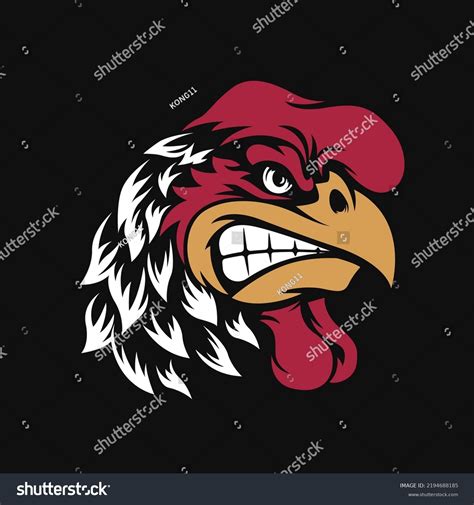 Angry Rooster Rooster Cartoon Character Mascot Stock Vector (Royalty ...