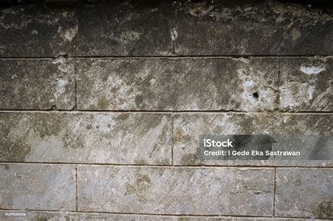 Tekstur Dinding Yang Disemen Yang Meniru Bentuk Batu Bata Foto Stok