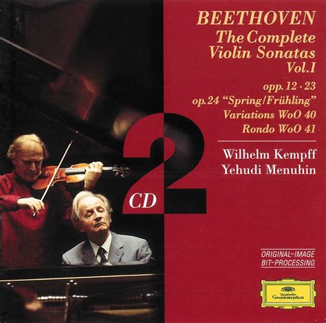 Beethoven The Complete Violin Sonatas Vol I Wilhelm Kempff Yehudi