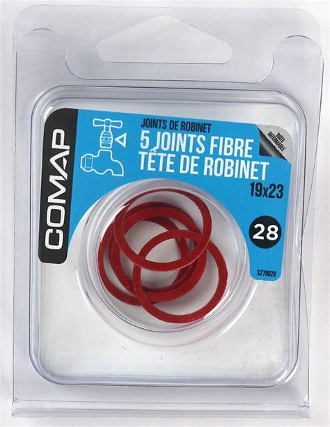 Lot de 5 Joints COMAP Fibre Tête de Robinet 19x23 Bricorama