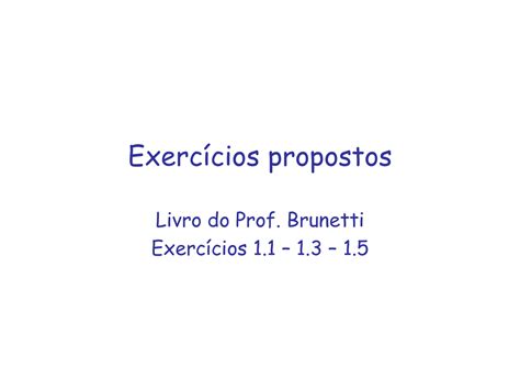 Resolu O Brunnetti Exerc Cios Propostos Livro Do Prof Brunetti