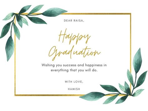 Happy Graduation Congratulation Template Card Premium Vector