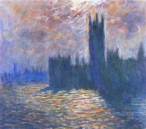 Parliament Reflections On The Thames By Claude Monet Artchive