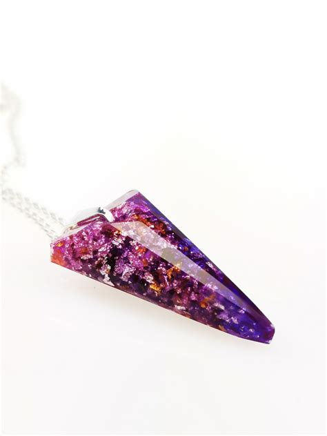 Luxury Violet Spike Orgonite Necklace