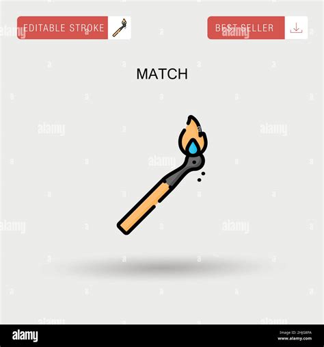match simple vector icon stock vector image art alamy