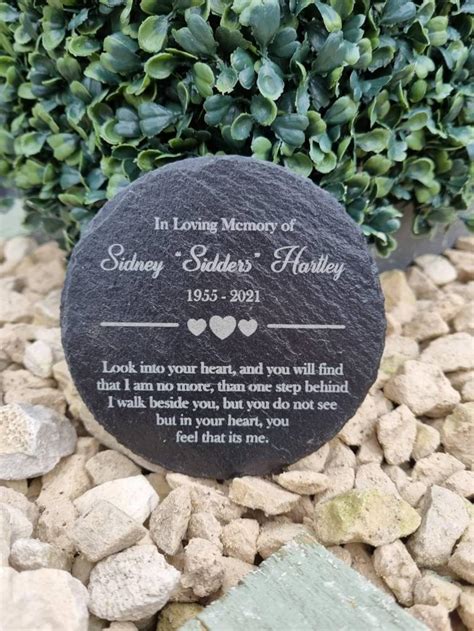 Grave Memorial Slate Memorial Plaque In Loving Memory Etsy