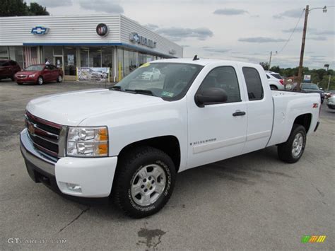 2007 Summit White Chevrolet Silverado 1500 Lt Z71 Extended Cab 4x4 54256720 Photo 10