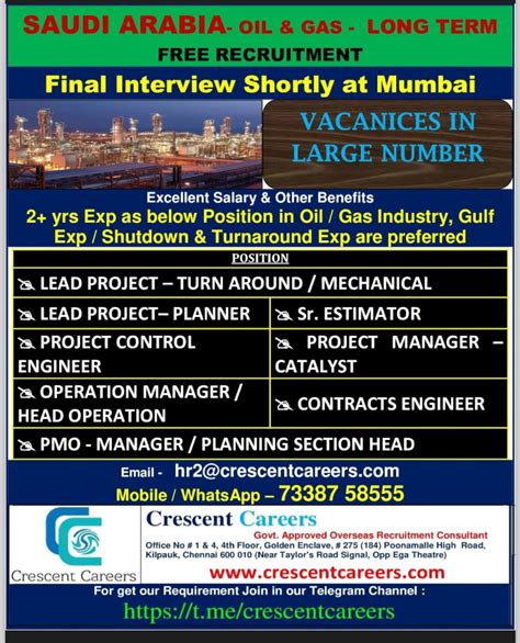 Walk In Interview At Chennai For Saudi Arabia June