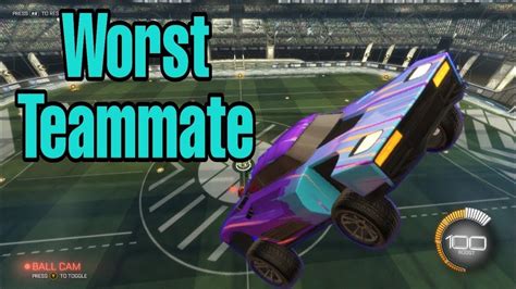 I Got The WORST Rocket League Teammate EVER Rocketleague YouTube