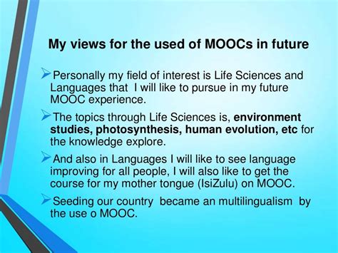 Mooc Presentation