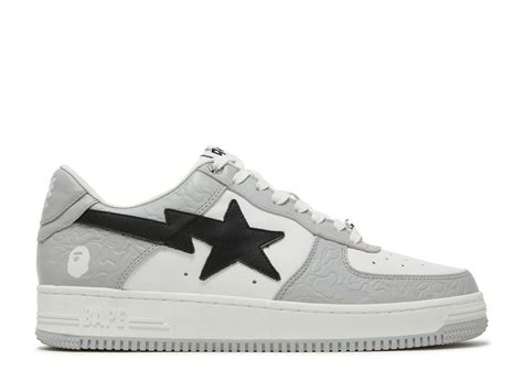 Bapesta Low M2 White Grey Bape 1h70191002 Wht White Grey Flight Club