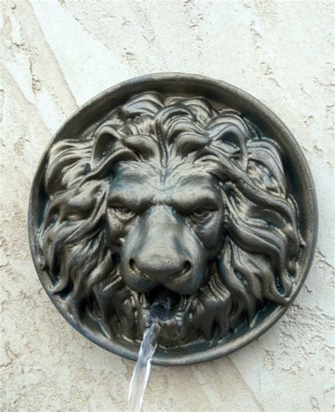 Lion Head Wall Water Spout Outdoor Rosette Spitter Etsy