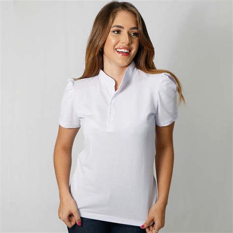 Camisa Polo Manga Princesa Feminina Lasfer Store Moda B Sica E