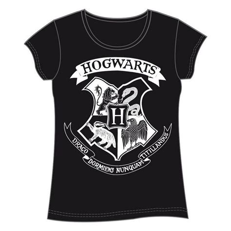 Harry Potter Camiseta Hogwarts Chica Negra La Guarida De Harley