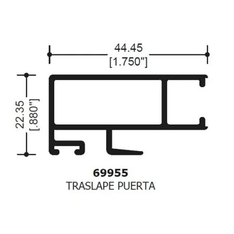 Traslape Puerta Plg Aluminio Metales Marchina Todo En