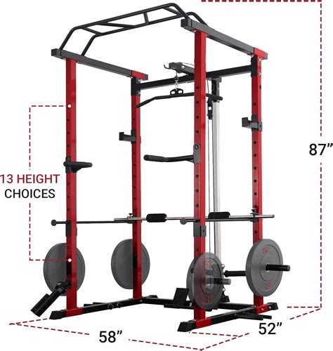 Buy Er Kang Power Cage 1200lbs Power Rack With Lat Pulldown Multi Function Squat Cage Weight