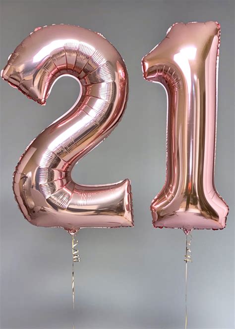 Large Rose Gold St Birthday Large Number Balloons On Weights