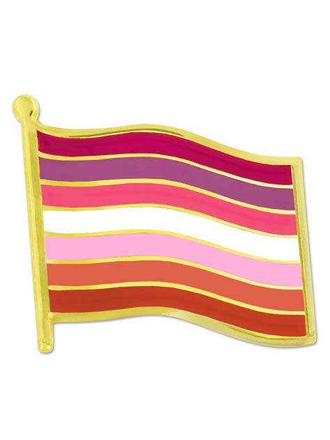 Pinmarts Lesbian Flag Lgbtq Gay Pride Enamel Lapel Pin Jewelry 1