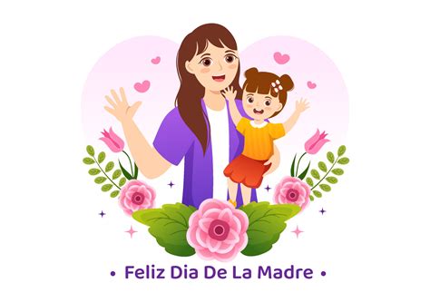 Feliz Dia Delaware La Madre Ilustración Con Celebrando Contento Madre