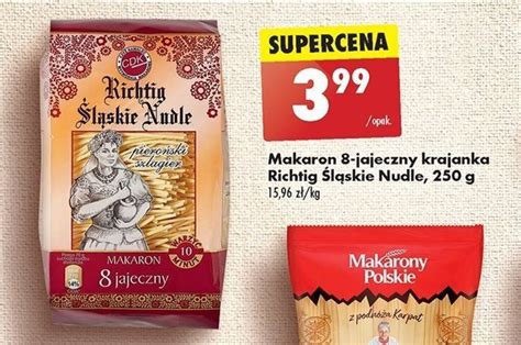 Promocja Makaron 8 jajeczny krajanka Richtig Śląskie Nudle 250 g