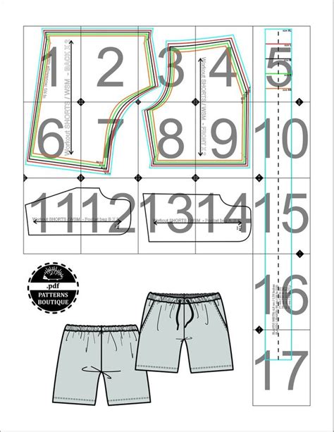 WORKOUT SHORTS For Men PDF Sewing Pattern Youtube Video Etsy