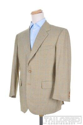 ALAN FLUSSER Beige Colorful Check Wool Blazer Sport Coat Jacket