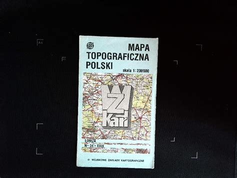 Mapa topograficzna ŁOMŻA 1 200000 91r Bydgoszcz Kup teraz na